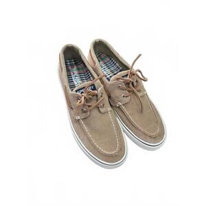 Sperry Tan Canvas Boat Shoes Men's size 11.5